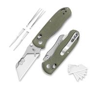 Kizer Drop Bear (Version à Double Vis) Couteau Utilitaire Pliable, Cutter à Verrouillage à Embrayage Couteau de Poche EDC avec 10 Lames de Rasoir, Couteaux de Poche avec Clip de Poche V3619JM1