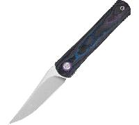 Kizer Feist 3 CPM S90V Stonewashed&Flat Brushed,Titanium&Camo Carbon ZX-3499.3A2