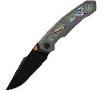 Kizer Feweed XL CPM Rex45 Black PVD Coating,Titanium & GID G10 Ki4694HW1