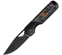 Kizer Frame Lock Mini Militaw Jonathan Styles M390 Titane+Camo Carbone 80's Ki3634SA1