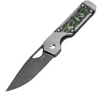 Kizer Frame Lock Mini Militaw Jonathan Styles S45VN Titane+Fibre de Carbone Jungle Wear Ki3634SA2