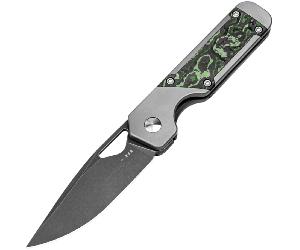 Kizer Frame Lock Mini Militaw Jonathan Styles S45VN Titane+Fibre de Carbone Jungle Wear Ki3634SA2