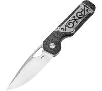 Kizer Frame Lock Mini Militaw Jonathan Styles S45VN Titane+Fibre de Carbone Ki3634SA4