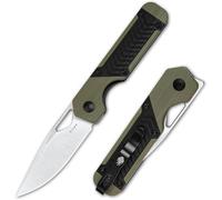 Kizer Mini Militaw Couteau Pliant EDC, Lame Nitro-V 2.82" G10 Noir/Vert, Clip Poche, Cadeau Randonnée/Camping, V3634SA6
