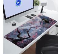 KIZIFI Canyon Fleurs Grand Tapis de Souris de Jeu 800x300x3 mm Tapis de Souris XXL Gaming avec Bords Cousus Grand Tapis de Bureau Antidérapant pour Clavier et Souris