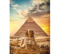 KIZIFI DIY Peinture Diamant Kit Pyramide, 5D Diamant Painting Complet Kits, Bricolage Diamond Art Kits Square Strass Point de Croix Painting pour Adultes Débutants Maison Décor Cadeaux 30x40cm