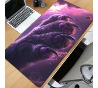 KIZIFI Grand Tapis de Souris Gaming XXL 1000x500x3 mm, Griffes Violettes, sous-Main de Bureau Antidérapant avec Bords Cousus pour PC, Clavier et Jeu