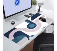 KIZIFI Tapis de Souris de Jeu 1000x500x2 mm Extended XXL Clavier Pad de Table Bleu Blanc Grand Tapis de Souris avec Base en Caoutchouc antidérapant, Améliore la précision et la Vitesse