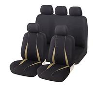 KizmiQ Ensembles de Housses siège Voiture pour Audi A1 A1 S-Line A1 Sportback A1 S A2 A3 S-Line A3 8P 8V A3 1995-2023 9PCS Polyester Tissu Lavable Respirant Confortable Protection Couvre Siege,C