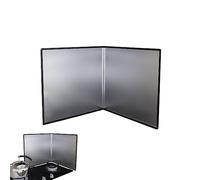 KIZMIQ Plaque Anti Projection Cuisine Pliable, Protection D'écran Anti-éclaboussures, Garde d'huile en Acier Inoxydable, Facile à Nettoyer(Size:45 * 50cm)