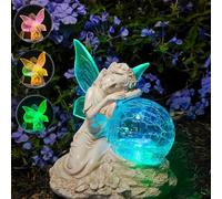 Kizozo Statue d'ange avec Lampes solaires, décorations de Jardin pour extérieur, décorations de Jardin avec Lampes à énergie Solaire, décoration pour Balcon, Cadeaux pour Femmes et Hommes