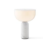 New Works Lampe de table portable Kizu White marble