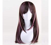 Kizuna AI Cosplay Perruque Youtuber A.I.Channel Raides Longs Cheveux Synthétiques Résistant à la Chaleur Anime Costume Perruques pour Femme + Bonnet de Perruque KUMZ4136