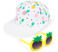 Kjakl-Casquettes De Baseball Pour Enfant Lunette De Soleil, Ananas Réglable Casquette Cap De Baseball Été Chapeux Lunette Soleil Uv Protection Accessoire Été Cadeau Fille Garcon