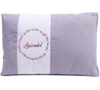 KJAKL-- Coussin Parfumé à la Lavande, remplissage de 180g de Fleurs de Lavande, Housse 100% coton, 30 x 20 cm - Violet à Pois