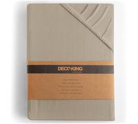 Kjakl-Drap-Housse 80x200-90x200 Cm 100% Coton Peigné Jersey Doux Drap Housse 80x200cm - 90x200cm Cappuccino Amber