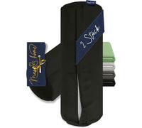 KJAKL-Lot de 2 housses de coussin Velvety Soft pour traversin, environ 40 x 15 cm, noires