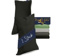 KJAKL-Lot de 2 taies d'oreiller de 40 x 80 cm - 1613.2353 - Noir