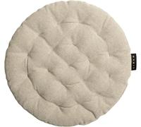 Kjakl-Pepper Elégante Galette De Chaise Rond Ø 37cm, 100% Coton, Lavable En Machine, Beige Chine