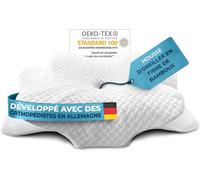 KJAKL-® Taie d'oreiller pour Oreiller Orthopédique [Con EFECTO FRÍO Y CALOR] en Fibre de Bambou et Spandex Doux & Moelleux Housse de Remplacement Blanc Version: Ergo