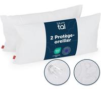 KJAKL-taie Oreiller 50x80 cm Lot de 2 - Oeko-TEX zert. Protege Oreiller 50x80 cm - Housse Oreiller 50x80 cm imperméable - Protection Oreiller 50x80 + Fermeture éclair - sous taie Oreiller 50x80 cm