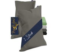 KJAKL-Velvety Soft 1615.2355 Lot de 2 housses de coussin Anthracite Env. 40 x 80 cm