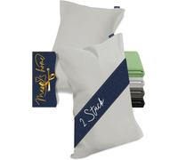 KJAKL-Velvety Soft 1615.2355 Lot de 2 housses de coussin Argenté 40 x 60 cm
