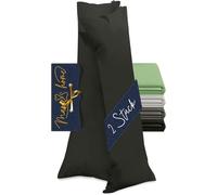 KJAKL-Velvety Soft 1615.2355 Lot de 2 housses de coussin pour coussin de positionnement latéral Noir 40 x 145 cm