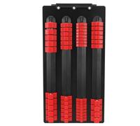 KJAOYU 48 Piece Socket Organizer Tray - 1/2" x 14 Clips, 3/8" x 18 Clips, 1/4" x 16 Clips, Portable Socket Rail Holder with Handle, Red - for Mechanics, DIY Projects (Rouge)