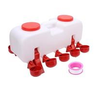 KJAOYU Abreuvoir Automatique pour Poulets avec Base Anti-basculement - Système d'abreuvement hygiénique pour Poules, Canards et oies - Distributeur agricole permettant d'économiser du