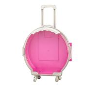 KJAOYU Boîte de Mini-Valise, Jouet pour Enfants, Mini-boîte de Rangement en Forme de Valise Ronde multifonctionnelle avec Roues pour Les Voyages et organisations à Domicile faciles - (Rouge Violet)