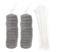 Kjaoyu Lint Traps Washing Machine, 24pcs Tapis de tendre en acier inoxydable avec des attaches de câble 24pcs, des outils essentiels pour les sabots dans le filtre à linge à