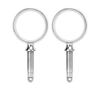 KJAOYU Premium 316 Stainless Steel Oarlock Pair - 2 inch ID Round Paddle Brackets with Mirror Finish, Essential for Standard Paddles and Boat Performance!