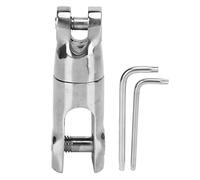 KJAOYU Premium Double Anchor Swivel Connector - Heavy Duty 316 Stainless Steel with 3200 Lbs Capacity for 6-8mm Chains - for Boats and Anchor Systems!