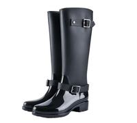 KJBDQQH bottes en caoutchouc pour femmes Women's Rain Boots Waterproof Non-slip Long Tube Water Shoes Version Mid-tube(Black,37)