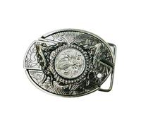 KJBDQQH Boucle de Ceinture Homme Lot de 2 boucles ceinture vintage en métal for homme, design occidental, cowboy, animal, rodéo, maroquinerie, jeans, boucle rétro sculpté(Color 3)