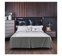 KJBDQQH Cache Sommier Couleur Unie Coins fendus Jupe de lit Maison hôtel Jupe de lit Couvre-lit Double/Complet/Reine/Roi Taille 1 pc(Color 4,King 200x203x38cm)