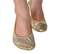 KJBDQQH Chaussons De Ballet Femmes Chaussures de Danse du Ventre Pantoufle Plat Ballet Gymnastique Chaussures de Danse scène Danse du Ventre Paillettes Chaussures(M)