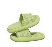 KJBDQQH Claquette Piscine Chaussons à semelle souple for femmes, épaisse, coussin d'oreiller, sandales de plage antidérapantes for l'été, tongs for couples pour Femmes Hommes(Green,36-37)