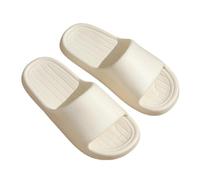 KJBDQQH Claquette Piscine Chaussons Souples For Couples, Pantoufles D'été For Femmes, Chaussures À Semelle Épaisse, Sandales De Plage, Tongs For Hommes, Douche pour Femmes Hommes(White,40-41)