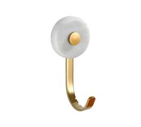 KJBDQQH Clothes Hook Crochet mural for peignoir de salle bain, crochet en marbre et laiton, for torchon cuisine, doré jade, porte-clés, porte-chapeau, porte-sac, for vêtements pour Maison(Light Grey)