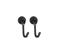 KJBDQQH Clothes Hook Crochets magnétiques robustes (1/2/4/8 pièces) - Aimant néodyme puissant Crochet pivotant noir et argent Outils de suspension for réfrigérateur cuisine pour Maison(2pcs black)