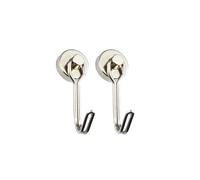 KJBDQQH Clothes Hook Crochets magnétiques robustes (1/2/4/8 pièces) - Aimant néodyme puissant Crochet pivotant noir et argent Outils de suspension for réfrigérateur cuisine pour Maison(2pcs silver)