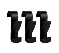 KJBDQQH Clothes Hook Porte-serviettes double à crochets (lot de 3 ou 6) for salle bain, radiateur chauffant cuisine pour Maison(A-3pcs-black)