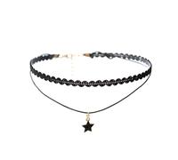 KJBDQQH Collier Ras-du-Cou Punk Black Lace Necklace Punk Style Personalized Lace Collar Lace Gothic Jewelry Accessories pour Un Usage Quotidien(Color 21)