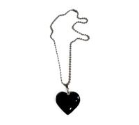 KJBDQQH Collier Ras-du-Cou Punk Black Peach Heart Star Pendant Chain Necklace for Women Men Charm Trendy Jewelry Anniversary Accessories pour Un Usage Quotidien(Color 05)