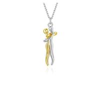 KJBDQQH Collier Ras-du-Cou Punk Hugging Necklace Jewelry Choker Hug Pendant Chain Men Necklaces for Lover Women Couple Men Lady Female Male pour Un Usage Quotidien(Silver Gold)