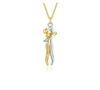 KJBDQQH Collier Ras-du-Cou Punk Hugging Necklace Jewelry Choker Hug Pendant Chain Men Necklaces for Lover Women Couple Men Lady Female Male pour Un Usage Quotidien(Gold Silver)