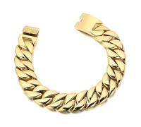 KJBDQQH Collier Ras-du-Cou Punk Punk Men's Women's Stainless Steel Necklace Heavy Larger Necklace Curb Cuban Chain Choker Jewelry pour Un Usage Quotidien(50cm_31MM_Red-Brown)
