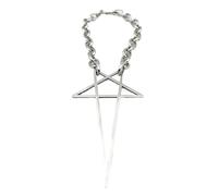 KJBDQQH Collier Ras-du-Cou Punk Punk Trend Chain Choker Unisex Adult Gothic Star Charms Pendant Necklace Jewelry Accessories pour Un Usage Quotidien